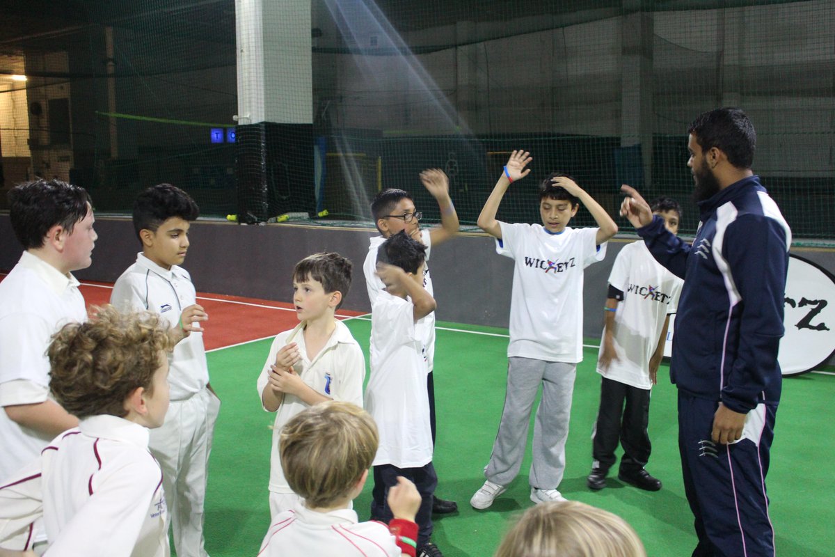 Young people receiving some coaching at the launch of the Tower Hamlets Wicketz project! Great session!