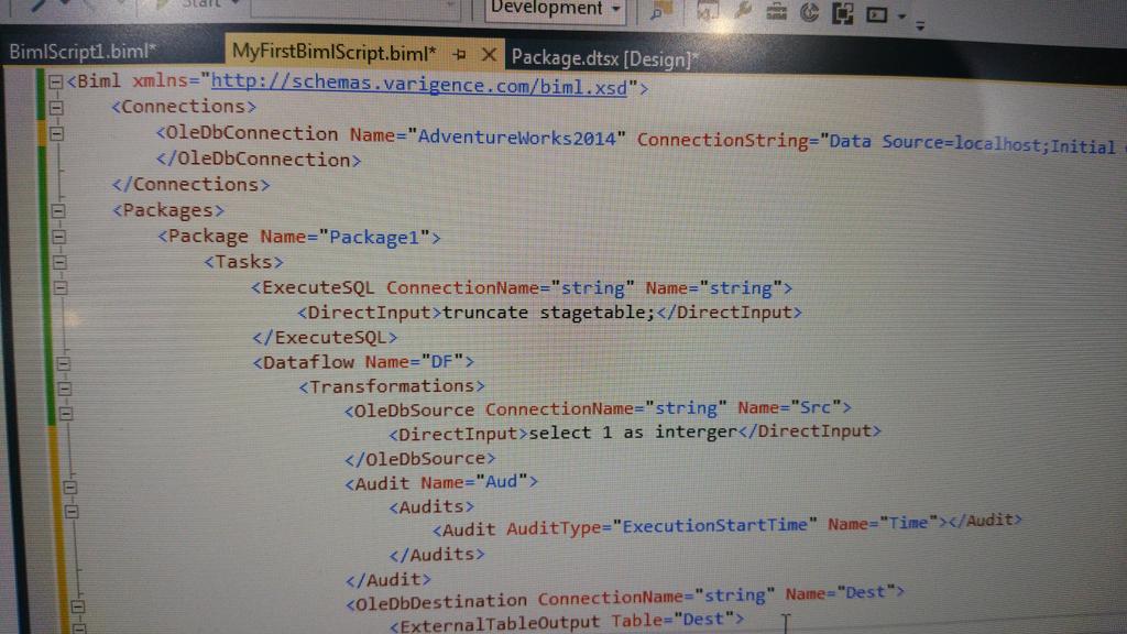 zuzskri's tweet image. So I created my first #BIMLscript. #sqlsatcambridge @RasmusReinholdt. @SQLShark sits next to me so he can verify.