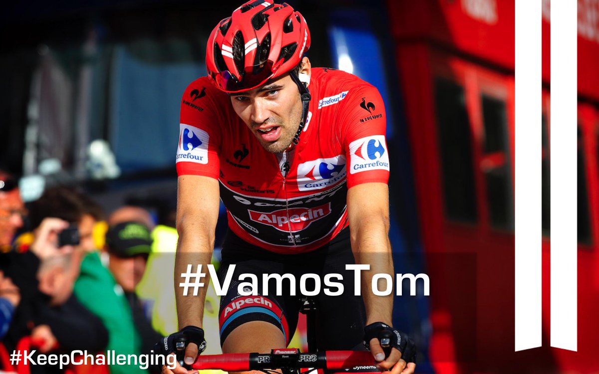 picnicpostnl's tweet photo. Support @tom_dumoulin &amp; the team by using #VamosTom. Most original tweet wins a signed red jersey! #KeepChallenging http://t.co/hO2leSMU3t