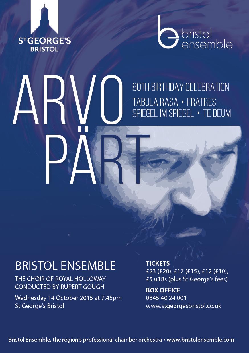 Happy 80th birthday Arvo Pärt. Come and mark the occasion with us on 14 October  