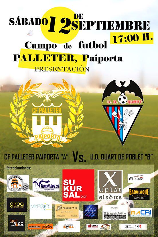 CFPalleterPai's tweet photo. Un dia!!!!!! Ya estamos listos para nuestra presentación contamos con todo vuestro apoyo! AMUNT CFPALLETER!!! http://t.co/ZGu0XEy0Bm