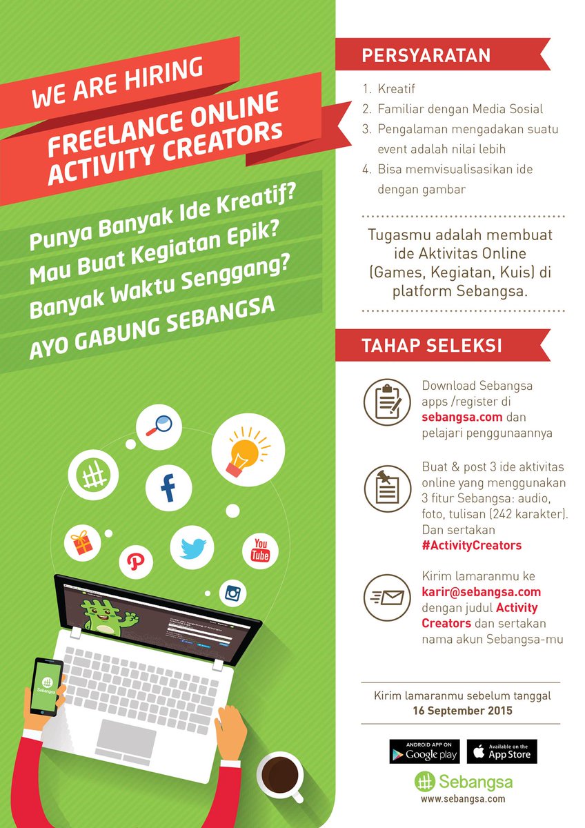 Creating awesome online activities is ur thing? This might be for u. Pls sprd the words <a href="/HimaIkomTEL_U/">Hima Ilmu Komunikasi</a> <a href="/VokomUI/">Vokasi Komunikasi UI</a>