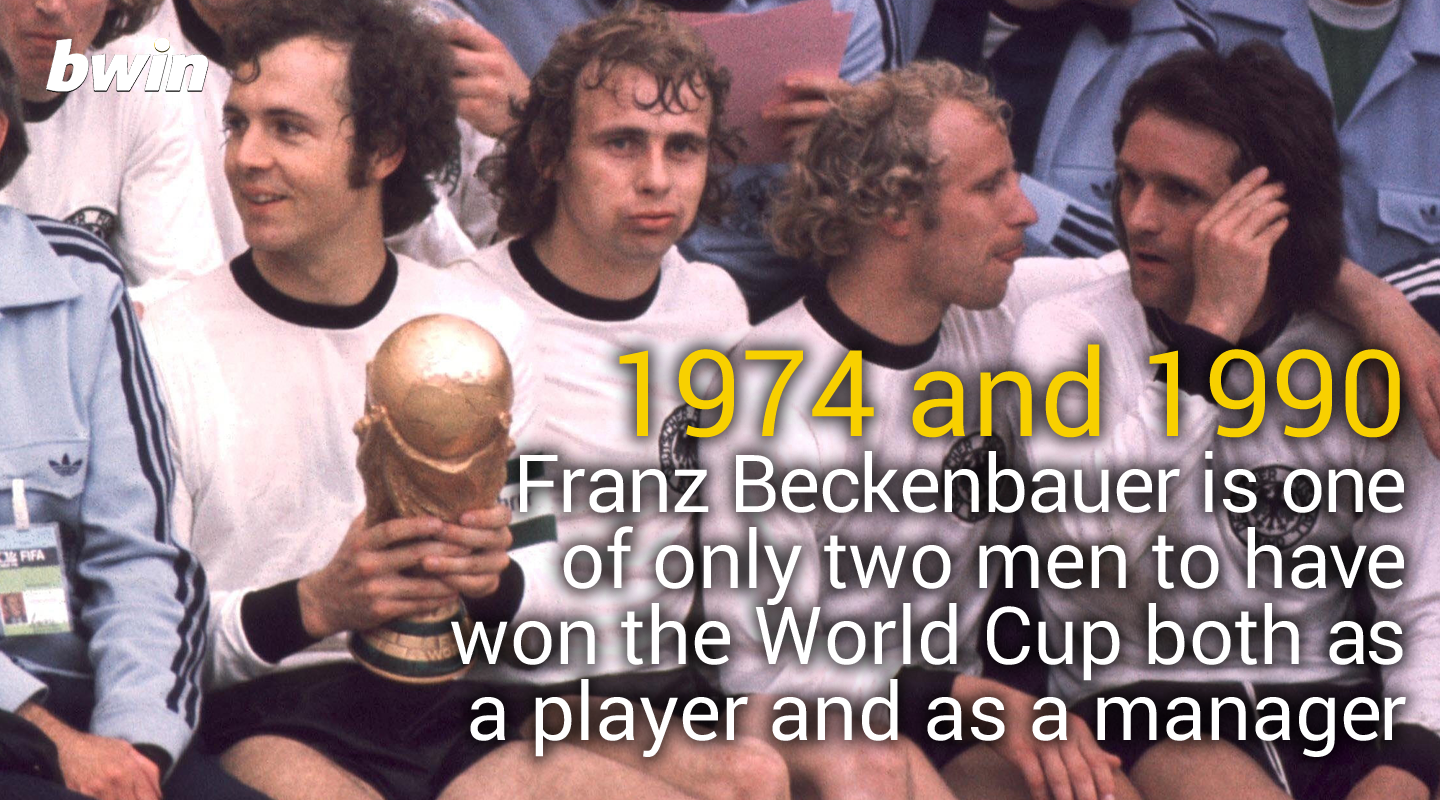 10 leagues
3 European Cups
2 Ballon d\Ors
2 World Cups
1 European Championship

Happy 70th birthday Franz Beckenbauer 