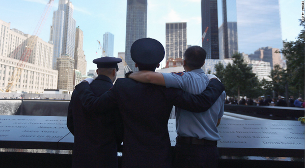 CNN's tweet photo. Nearly 3,000 people died in the #September11 attacks. 14 years later, a nation remembers: http://t.co/S4WEMSEpjv http://t.co/Ro2OAQrGqV