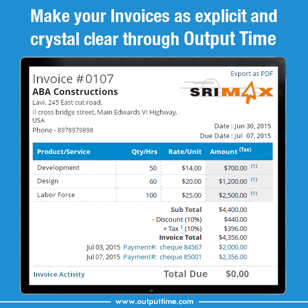outputtime's tweet photo. Top 10 Information to be included in an Invoice | Output Time http://t.co/qVIzzYi0Hw via @outputtime 
#Invoicing http://t.co/en1WRekAAH