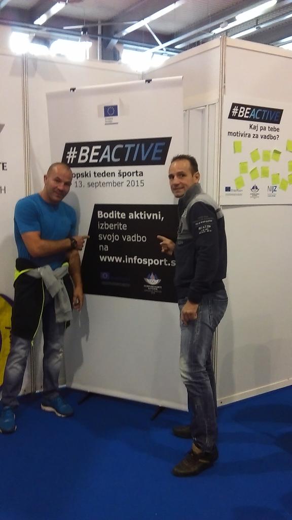 TeamSlovenia's tweet photo. @DejanZavec in podpredsednik OKS-ZŠZ Tomaž Barada sta obiskala #48MOS @CeljskiSejem v okviru Evropskega tedna športa http://t.co/P2GnIIj3xC