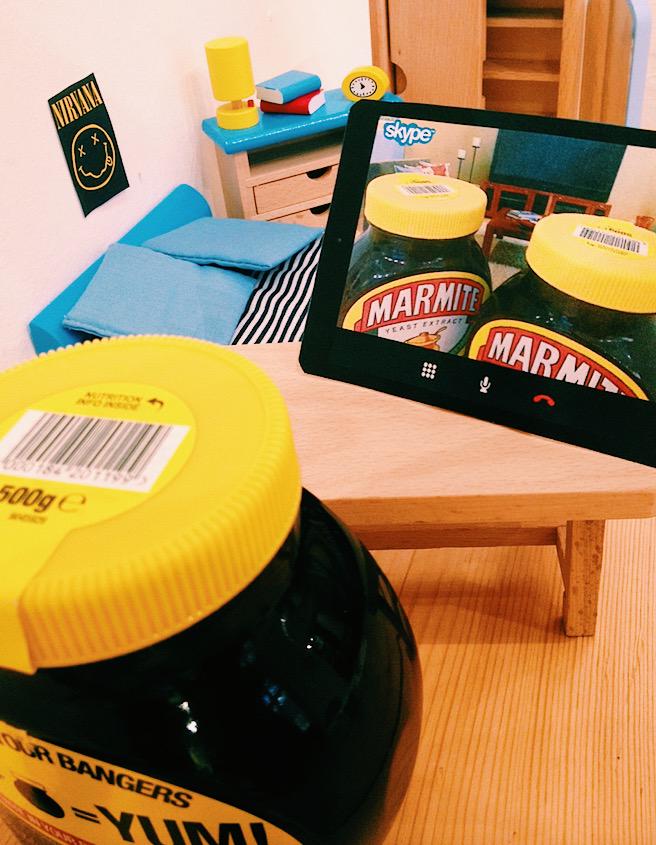 Skyping Mum and Dad from uni…missing them already! 😔