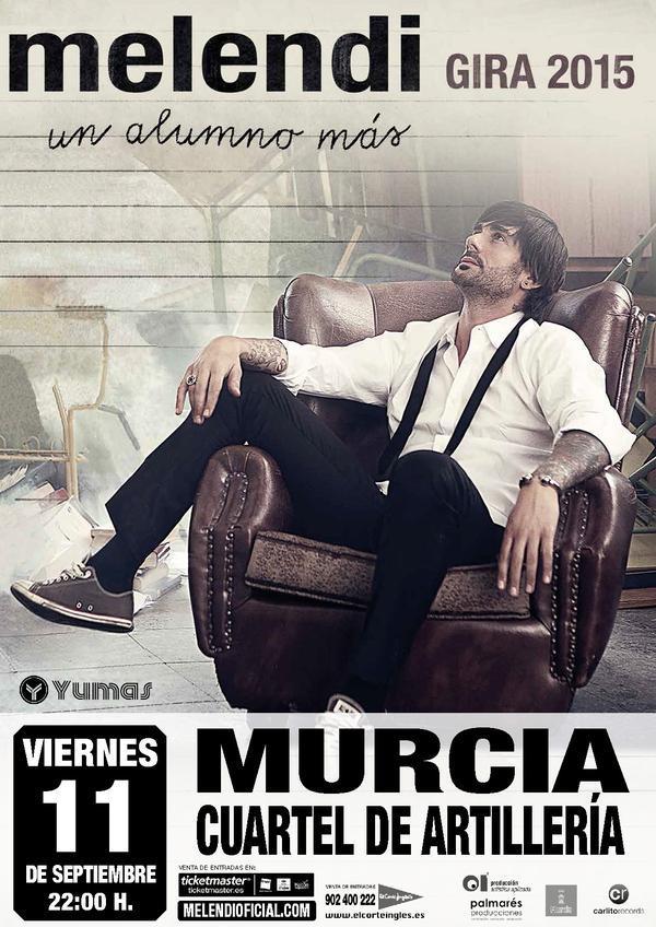 Ha llegado el día! Hoy <a href="/MelendiOficial/">Melendi Oficial</a> en #Murcia #GiraUnAlumnoMas