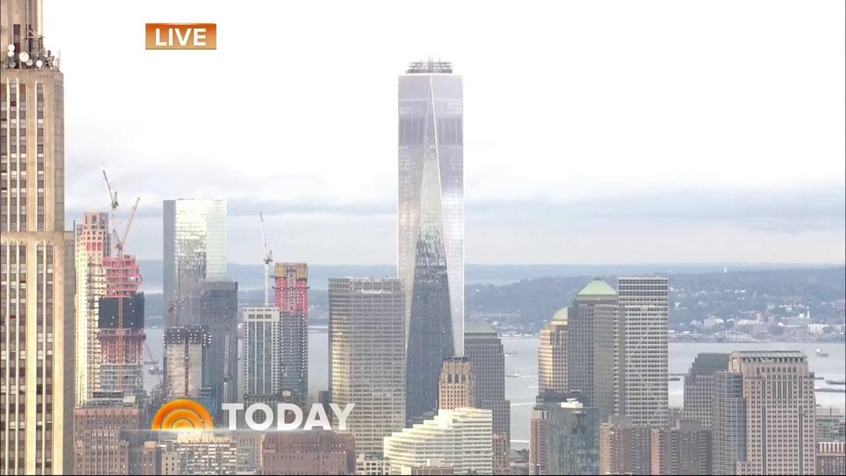 TODAYshow's tweet image. The view of One World Trade Center this morning. #NeverForget
