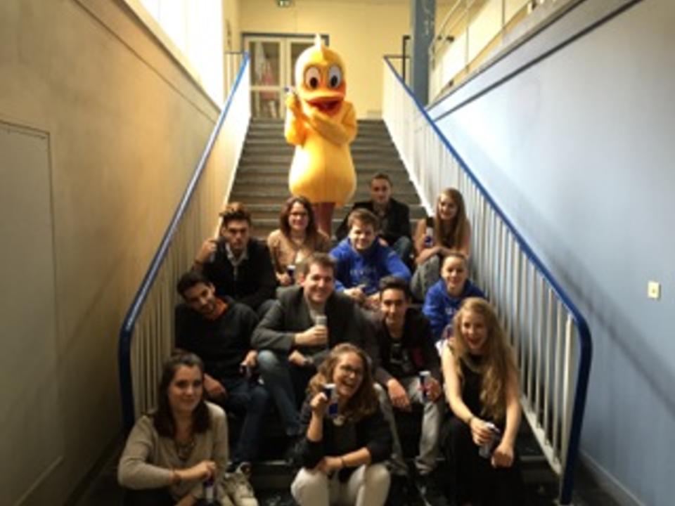 Un partenariat qui donne des ailes..De poussins bientôt à la fac avec votre BDE. #redbull #poussins #BDE #partenariat