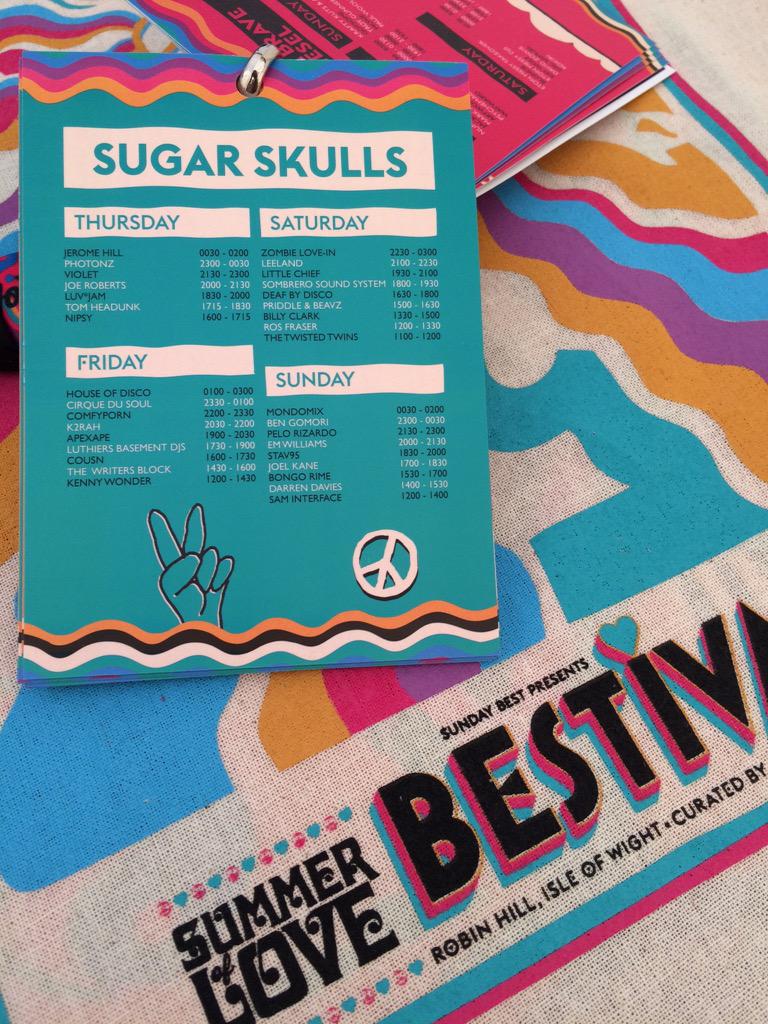 vivamagazines's tweet photo. @Bestival for @twins_twisted on #sugar skulls #tomorrow #elevenam http://t.co/uw1moW9aTs