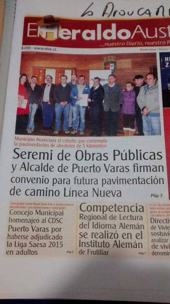 Diseño de pavimentación de #LineaNueva incluirá participación ciudadana de #PuertoVaras vamos por la ciclovía!!