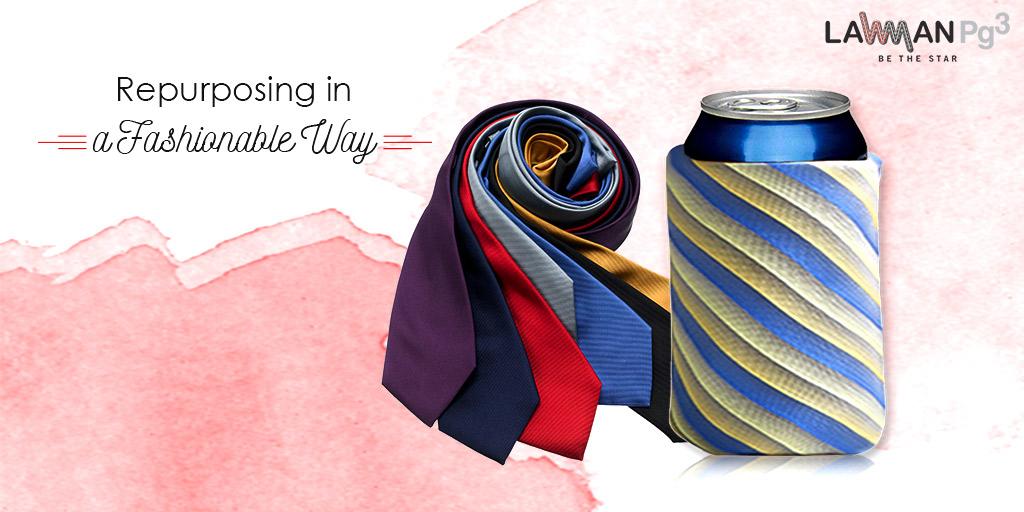 Lawmanofficial's tweet image. Be a stylish host by converting old ties into beer koozies! #StyleHack #ServeinStyle #RepurposedStyle