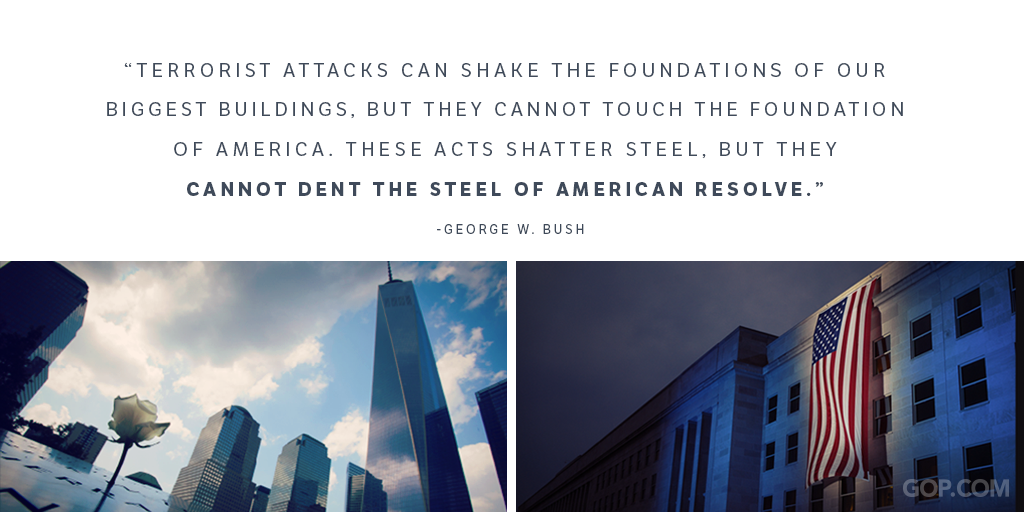 Republicans's tweet photo. We will never forget this day, the innocent lives lost, and our common resolve to keep Americans safe from terrorism. http://t.co/JubbdwWyiN