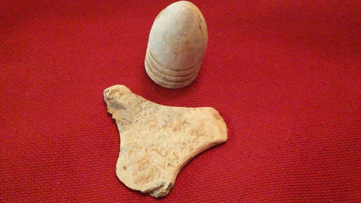 TFHistory's tweet image. Carved game piece with 3 ringer for comparison.