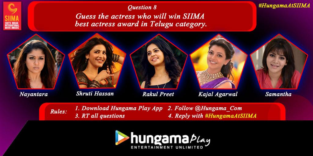 HungamaOTT's tweet photo. Q8 let's see if u can get this one right.
Reply with #HungamaAtSIIMA &amp; watch @siima on #HungamaPlay App today evening http://t.co/XQPNwDoTe2