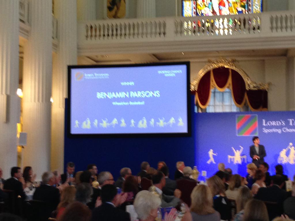 Winner of the Greatest Personal Development Award - Ben Parsons #sportingchances
