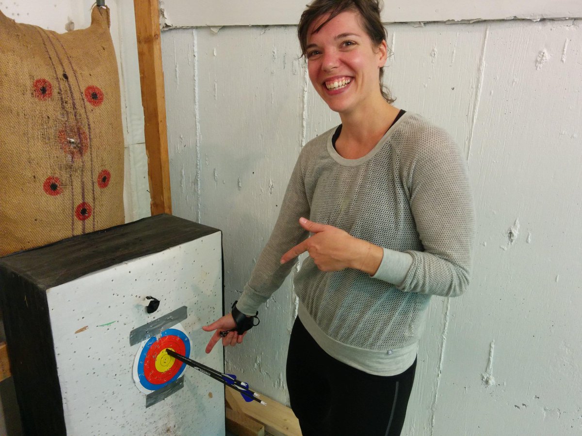 nitwild's tweet image. Stacy's getting to be a pretty good shot! #archery
