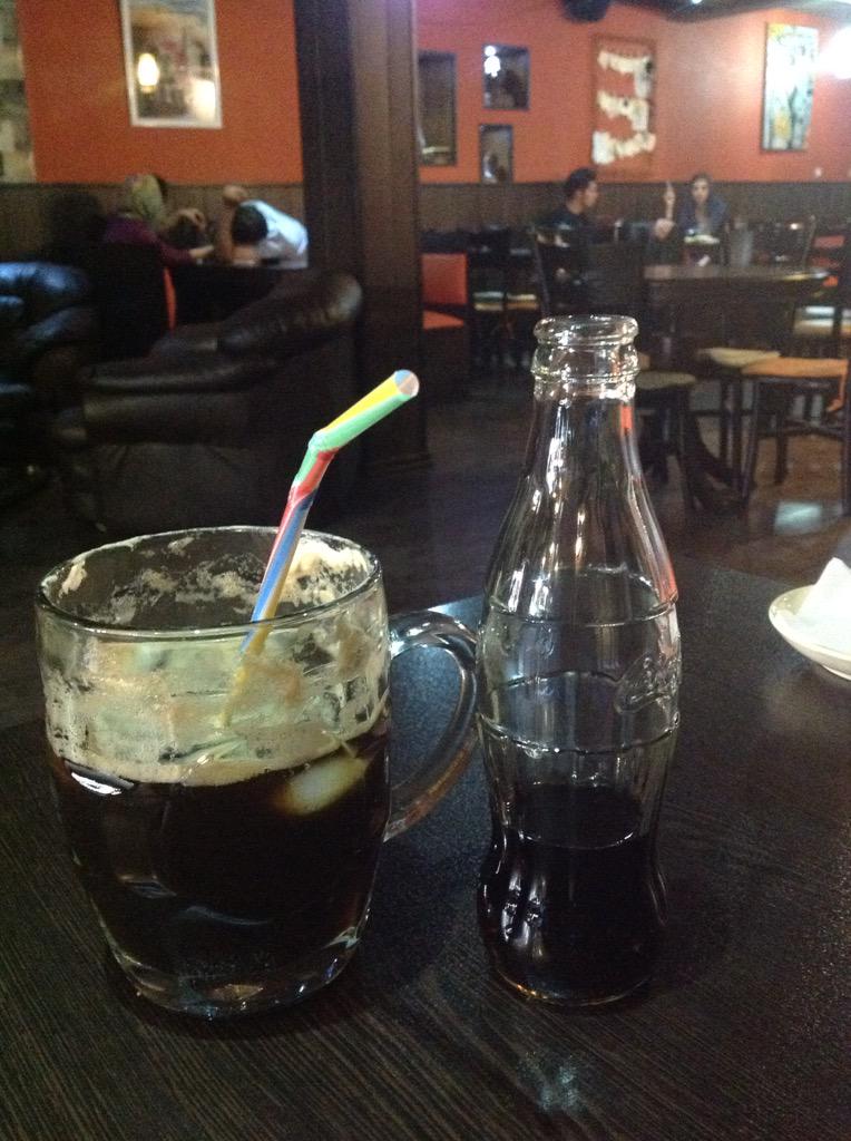 ItsJourneyTime's tweet photo. One of the most unusual coffee based drinks: cappuccino with Coca Cola #FriFotos #Iran #coffeeandtea #travel http://t.co/2OoXa31NPi