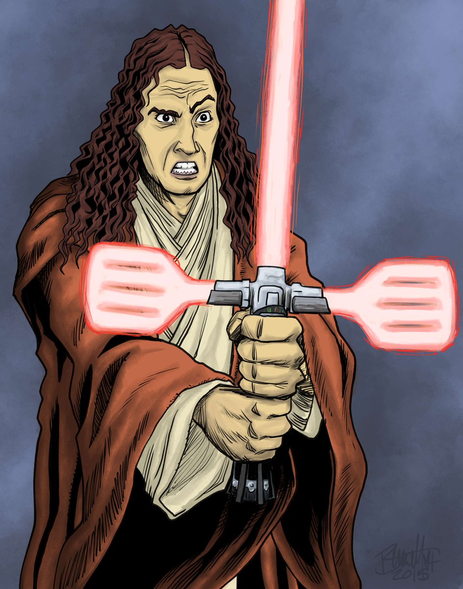 comicbookjer's tweet photo. #FanArtFriday The Force is always strong with @alyankovic. #StarWars #TheForceAwakens #SpatulaCity #lightsaber http://t.co/xfLwxn3RYI