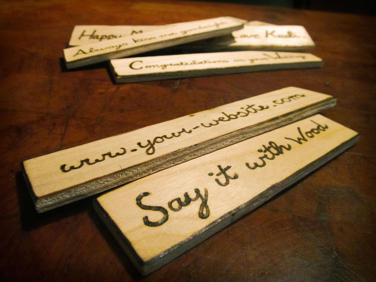 Send a friend a message on Wood, anonymously or not! sayitwithwood.co