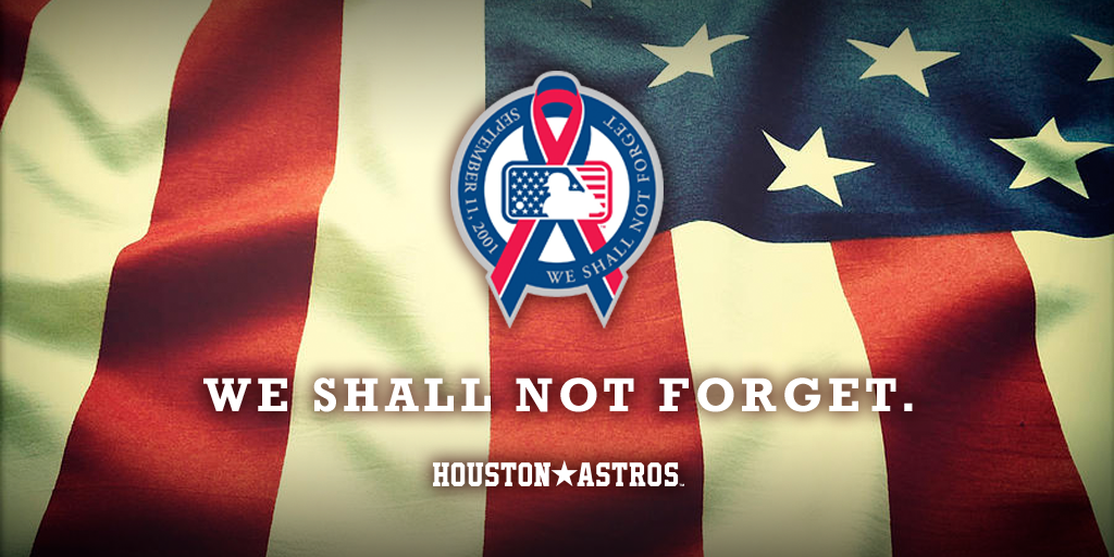 The #Astros remember and honor all whose lives were tragically lost and affected on September 11, 2001.