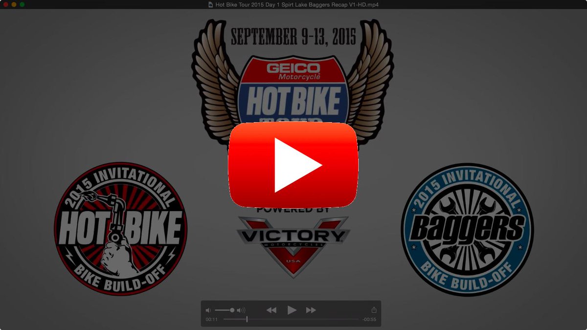BaggersMagazine's tweet photo. We're live on the #HotBikeTour #BaggersBuildOff. Day 1 Video Recap from #SpiritLake HERE! http://t.co/vOTGyMuf6G http://t.co/YaM2yvURh3