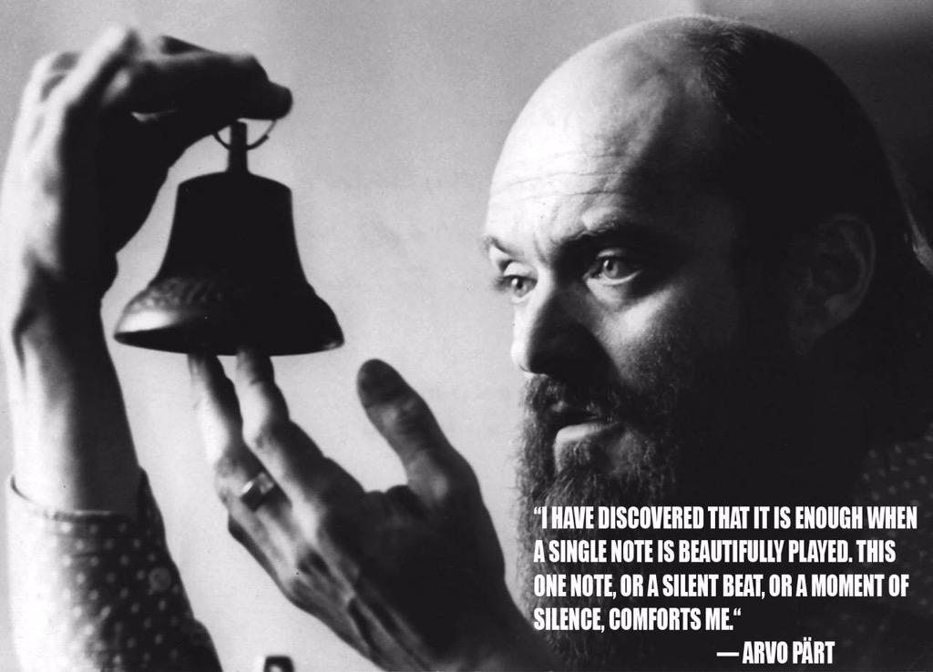 Happy Birthday Arvo Part, one of my favourite composers of all time. 