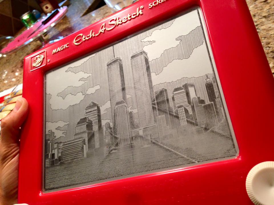 Etch A Sketch on X: An AMAZING tribute #NeverForget done by #SketchArtist  @CarrieThompsonJohns  #EtchASketch   / X