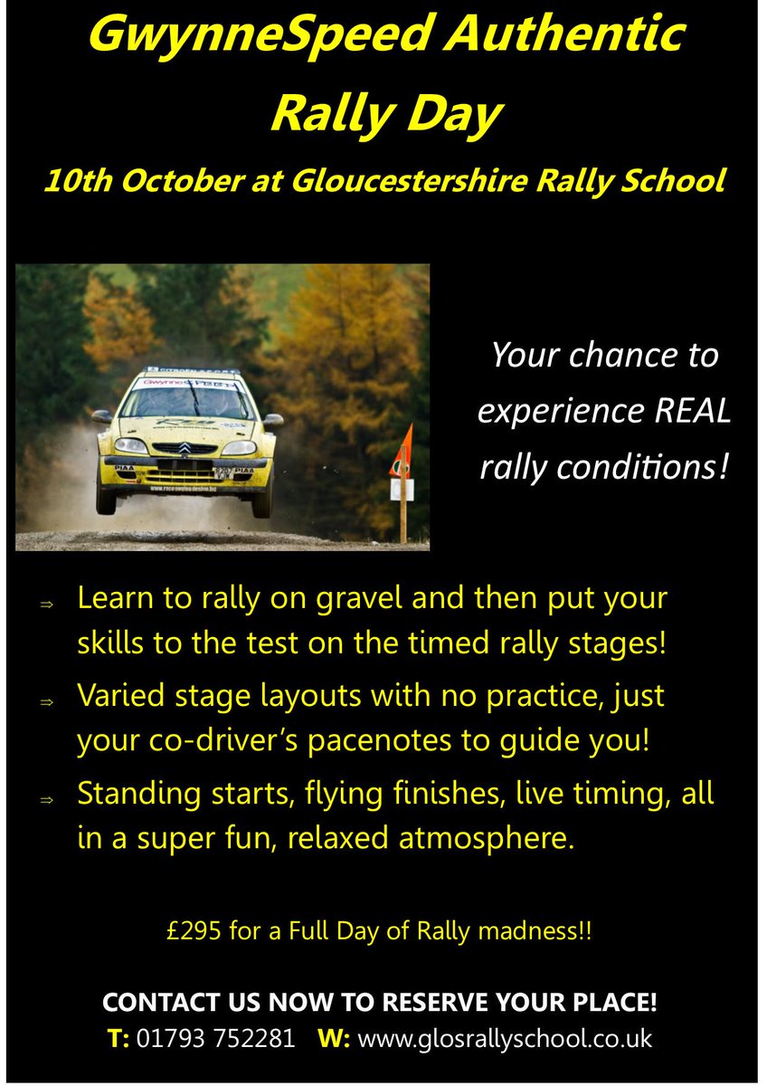 Have you got what it takes to top the leader board on our Authentic Rally Day on 10th October?