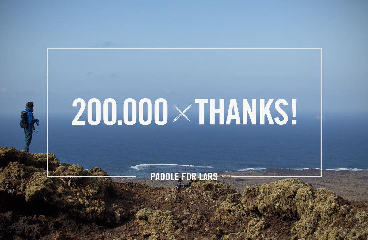 paddleforlars's tweet photo. The weekend can't start any better for us. 200.000 x Thanks #paddleforlars http://t.co/zgXJpoA4Pr