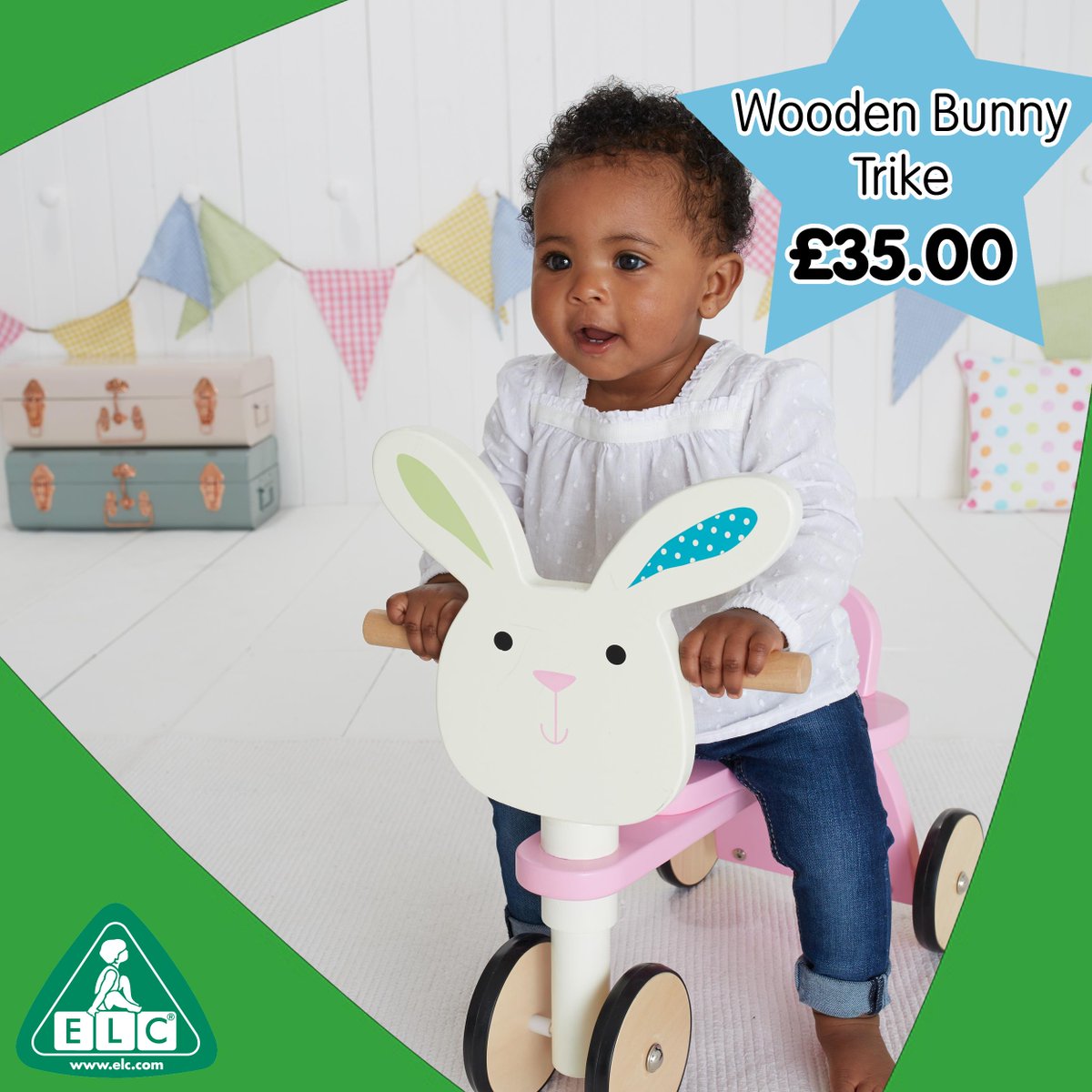 elc wooden bunny trike