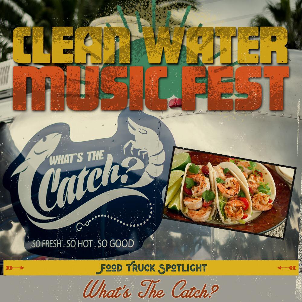 CleanWaterMusic's tweet photo. Food Truck Spotlight: @WhatsTheCatchh! Fresh seafood, giving a portion of their proceeds to @charitywater! #CWMF4 http://t.co/X6JMkVci5F