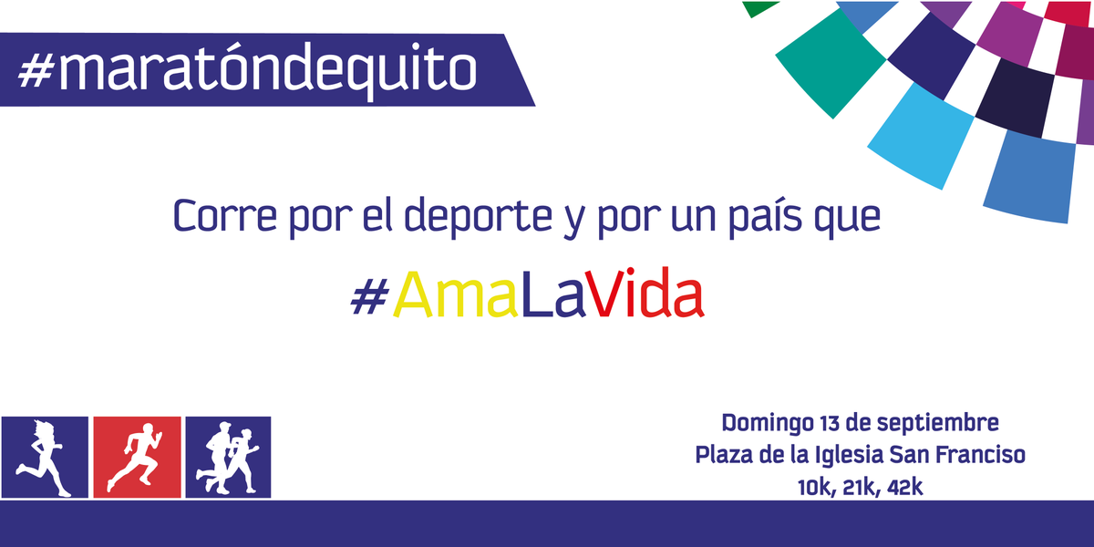 Este domingo salimos desde Plaza de la Iglesia San Francisco a las 5h00 #MaratóndeQuito #AmaLavida <a href="/maratonquito/">Maratón de Quito</a>