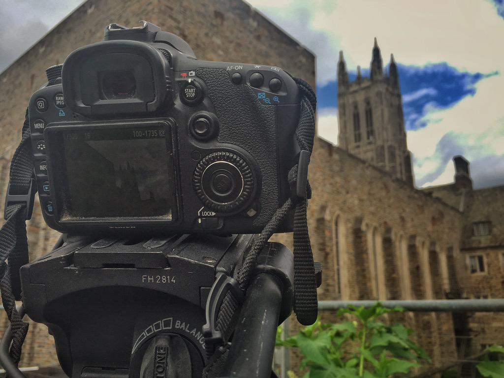 DrawbridgeMedia's tweet photo. Shooting interviews and timelapses @DukeU today for the DukeImmerse program. http://t.co/n2O029klFp
