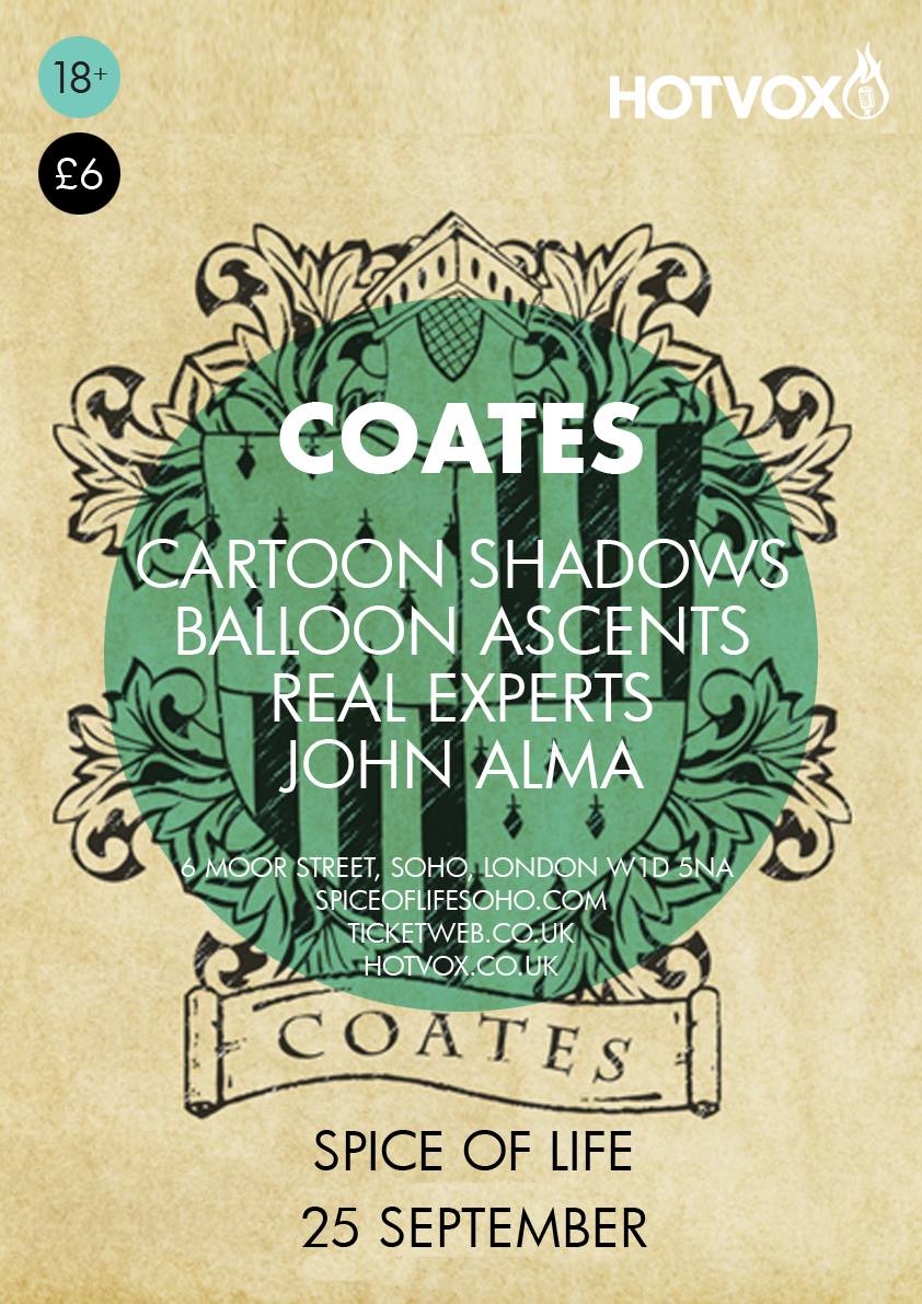 Hot_Vox's tweet image. Don't miss @olicoatesmusic EP launch @SpiceOfLifeSoho on 25th September, grab tickets here: tigmus.com/hotvox-at-the-…