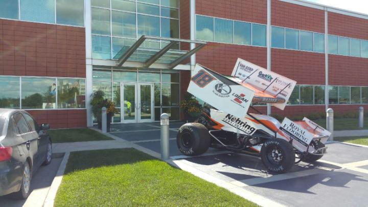 The KCP Racing 18 on display today at <a href="/HubbellHomes/">Hubbell Homes</a> in Des Moines <a href="/teamKline/">Kline Electric</a>