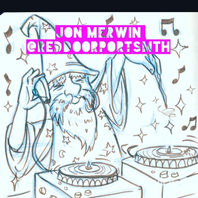 No no, not MERLIN. MERWIN, JON MERWIN. Either way homeboy is a wizard on the decks! Come get ur #magic on!! #friday