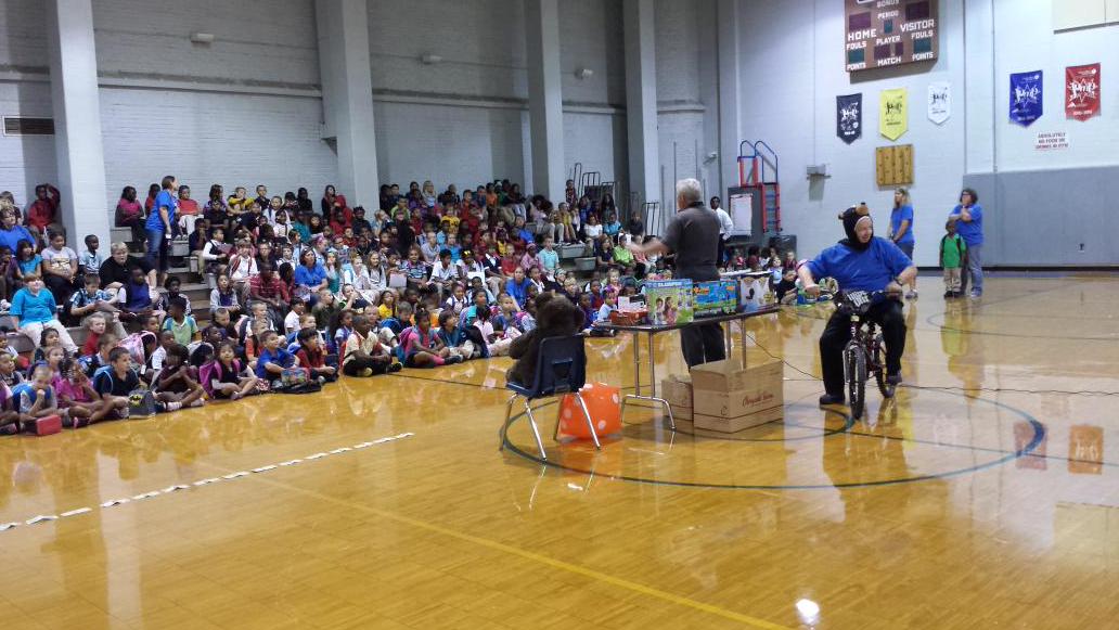 Mr. Bartoe helping kick off our First PTO fundraiser. #memories