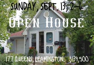 PENPROPS's tweet image. Open House! Sunday, Sept.13. 2-4, Leamington, 2 bdrms, 1 bath, 1.5 car garage, workshop. #essexcountyopenhosue