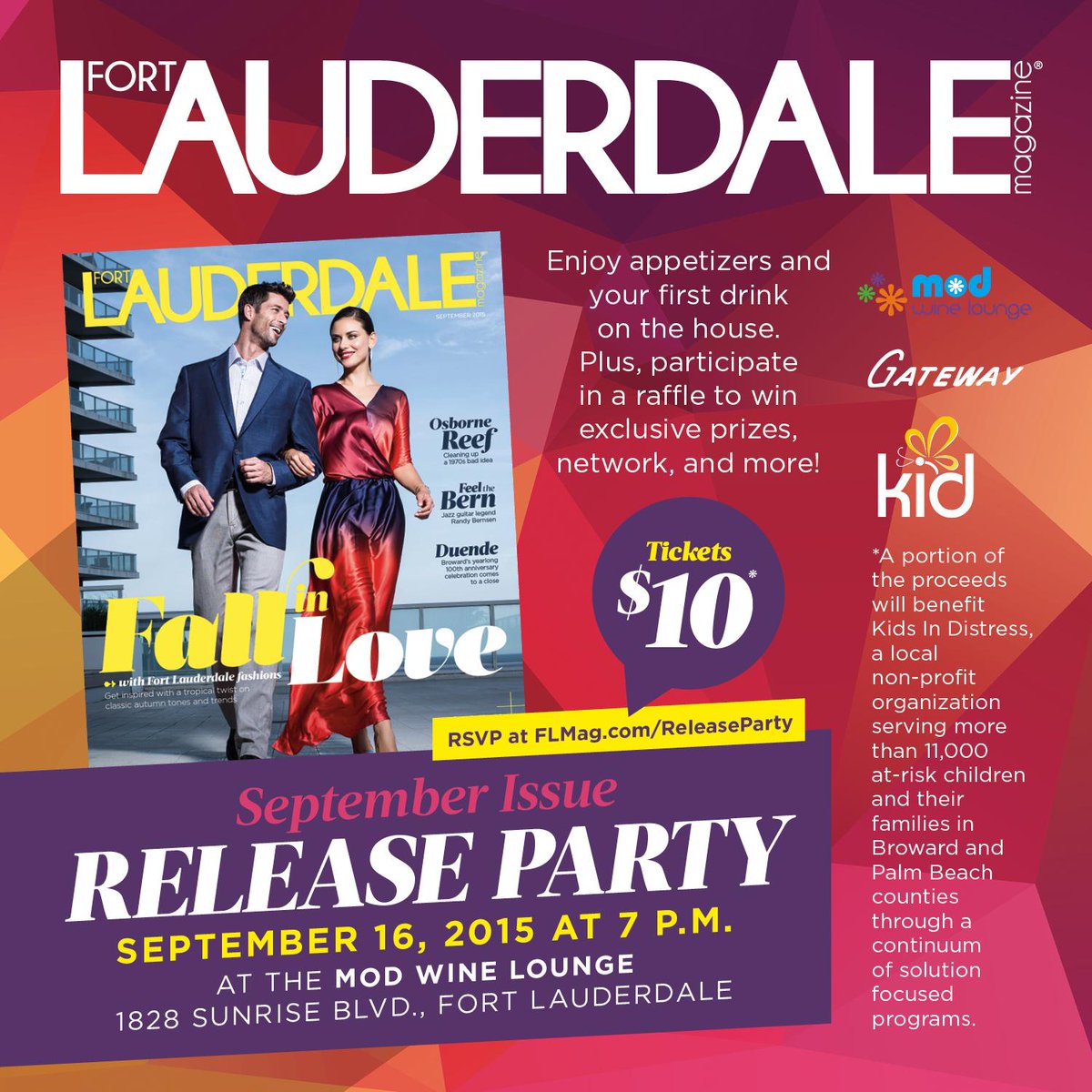 FtLauderdaleMag's tweet photo. 3 days until our #SeptemberIssueReleaseParty at #ModWineLounge!!! Get your tickets TODAY! #FLMag #SupportLocalMedia http://t.co/627tUy059Q