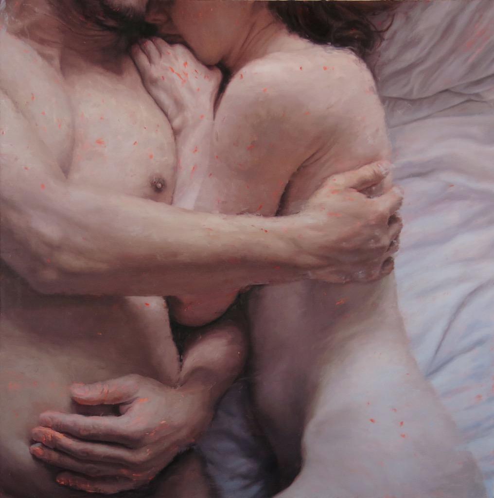 MichelleLDoll's tweet photo. Michelle Doll, Couple (JT5), 2014, Oil on canvas, 60 x 60" http://t.co/R4oOvZhXsx