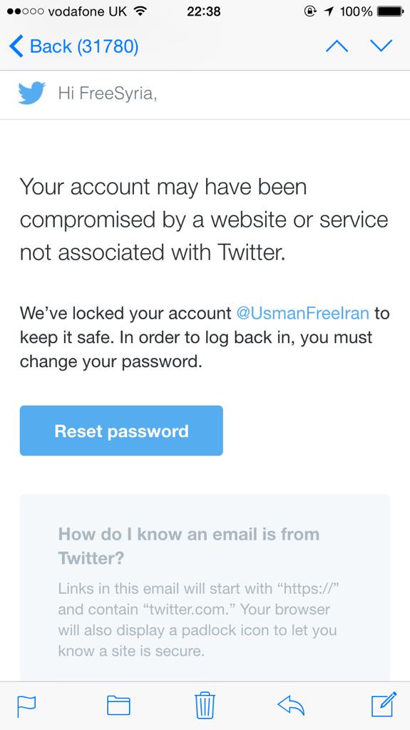 UsmanFreeIran's tweet image. Second time this week..I bet Twitter are doing this to make me use Twitter again..