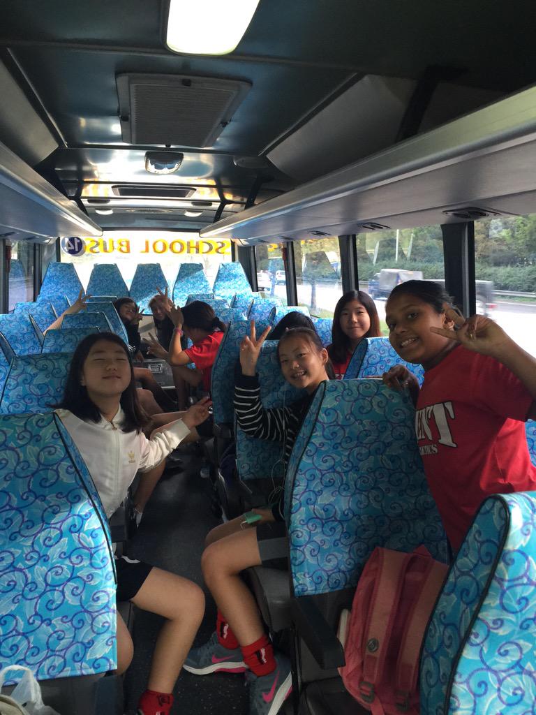 kkfsmsathletics's tweet photo. Merlin MS Girls Soccer on the bus early to KIS. #gomerlins #smilesandsleepyeyes http://t.co/wmJoe5FFJf
