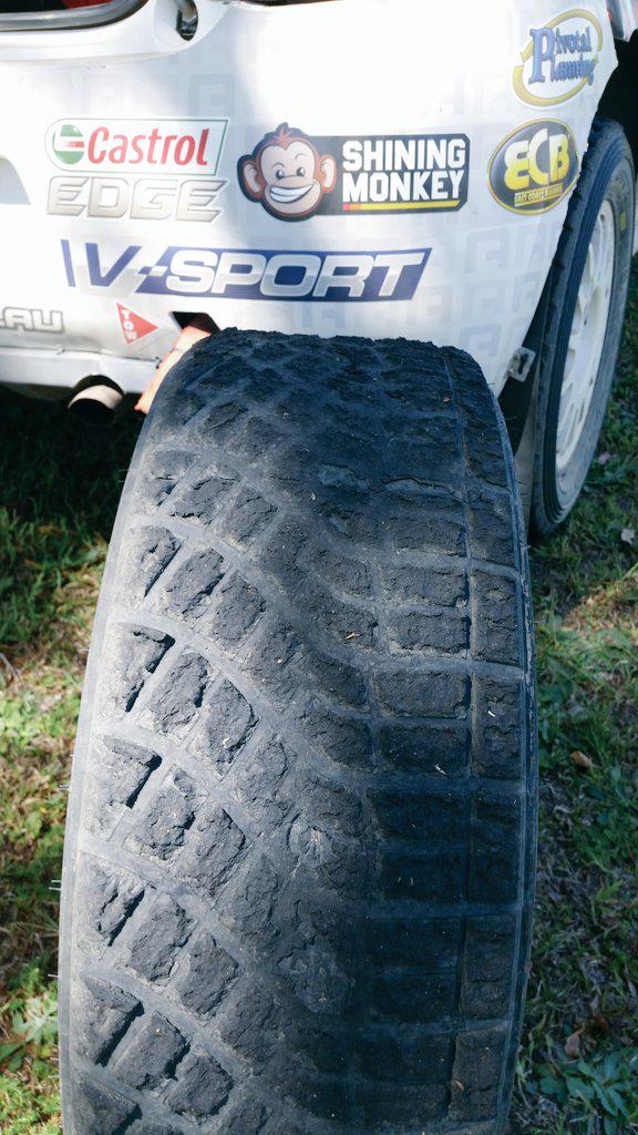 Erin__k's tweet photo. Not much left on these! #rallyaus #rallyaustralia #wrc #wrc2015 #nambucca http://t.co/MxKakPVofp