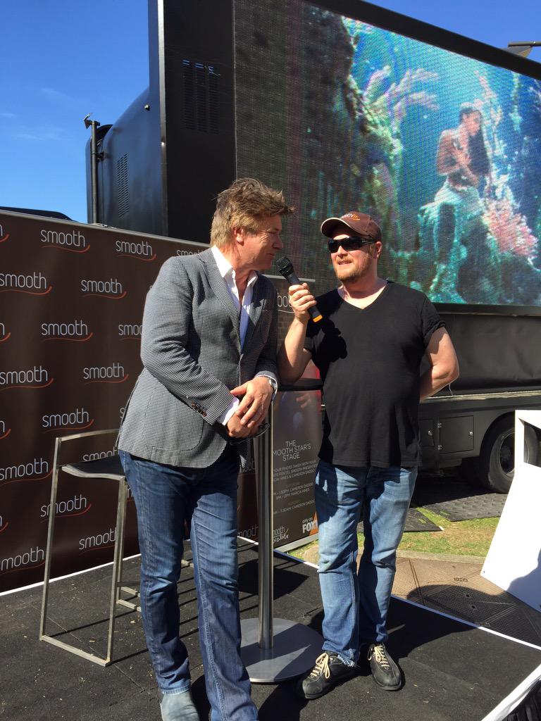 It's <a href="/RichardWilkins/">Richard Wilkins AM</a> turn on the smooth Star's Stage! Come down to meet him and get a photo taken! #smoothchocfest