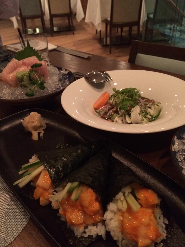 Booked thru <a href="/Bookenda/">Bookenda</a> enjoying amazing bubbles and sashimi <a href="/ancoradining/">Ancora Dining</a>