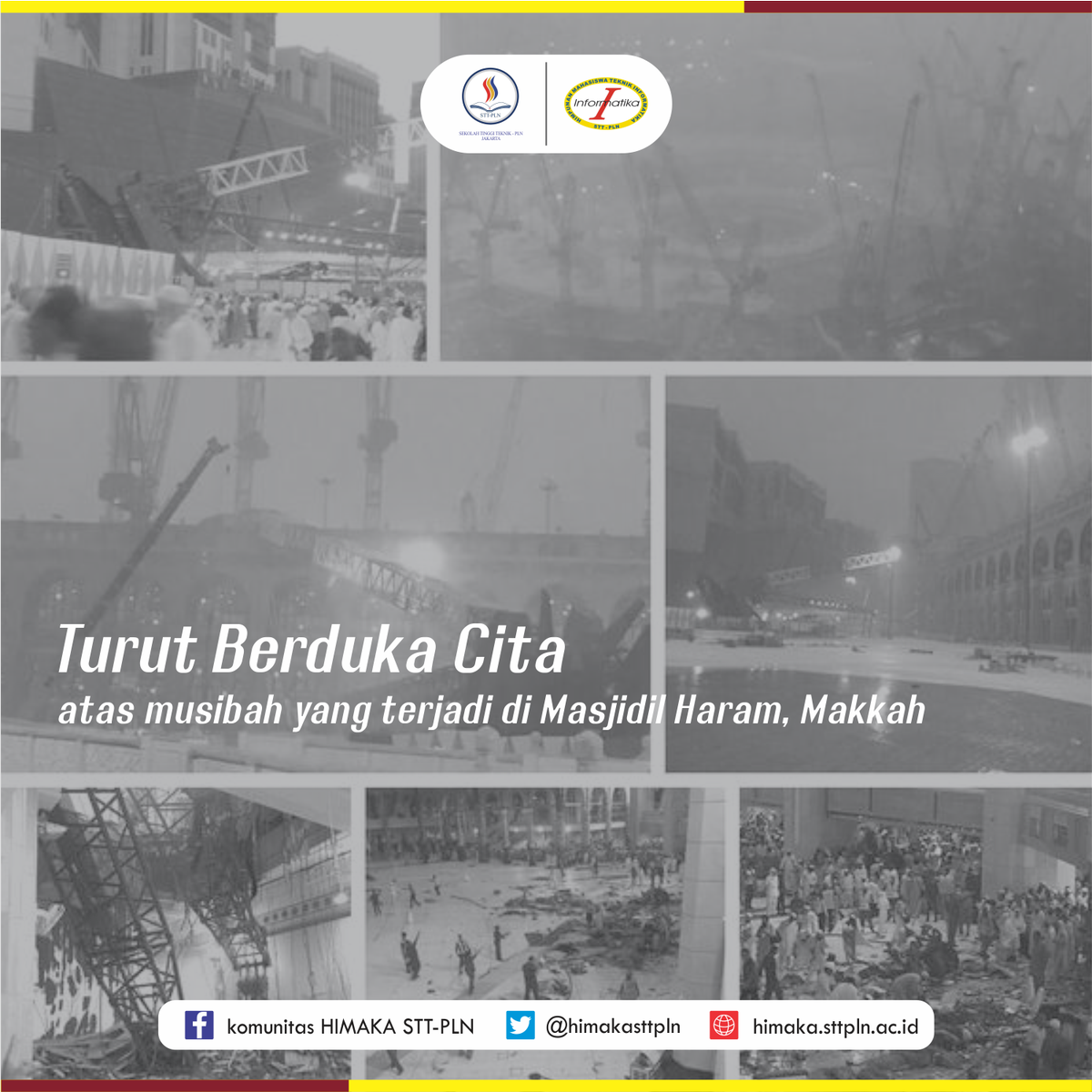 Innalillahi wa innailahi raaji'uun
Turut berduka atas kecelakaan di Makkah
Mari doakan saudara2 kita. #PrayForMakkah