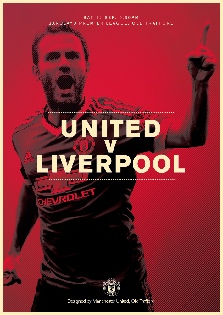 ManUtd's tweet photo. Here we go - #mufc v Liverpool kicks off at 17:30 BST. Come on! http://t.co/y8gW55xPrj