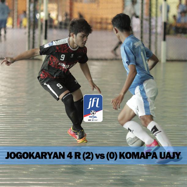 JOGJA FUTSAL LEAGUE
FT GRUP B : JOGOKARYAN 4 R (2) vs (0) KOMAPA UAJY
#JFL #FUTSAL #JAYALAHFUTSALINDONESIA